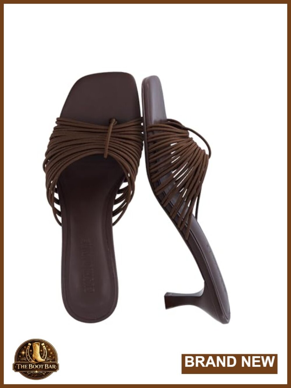 Kitten Heel Strappy Sandals with Cushioned Footbed Slip On Open Toe